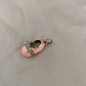 Baby Girl Pink Bootie Charm in .925 Sterling Silver